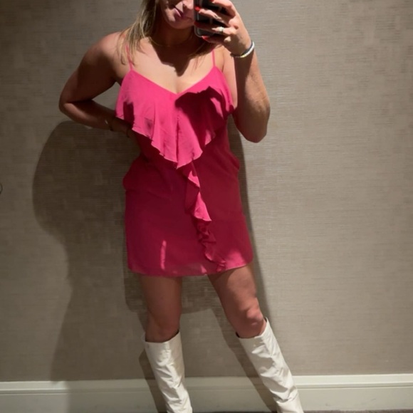 GUESS mini dress with ruffle trim - Picture 4 of 4